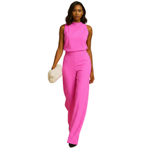 Load image into Gallery viewer, Women’s Halter Neck Wide Leg Jumpsuit for Evening Occasions
