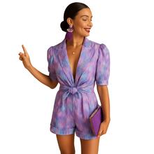 Load image into Gallery viewer, Printed Summer Jumpsuit for Women with Belted Lightweight Casual Fit
