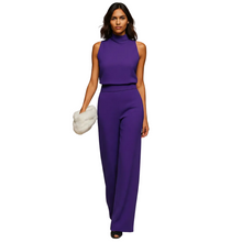 Load image into Gallery viewer, Women’s Halter Neck Wide Leg Jumpsuit for Evening Occasions
