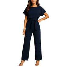 Load image into Gallery viewer, High Waist Lace Detail Jumpsuit for Women with Straight Leg Fit
