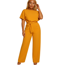 Load image into Gallery viewer, High Waist Lace Detail Jumpsuit for Women with Straight Leg Fit
