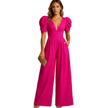Load image into Gallery viewer, Women’s Full Length Tailored Jumpsuit with Wide Leg Fit
