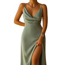 Load image into Gallery viewer, V Neck Maxi Dress for Women with Flowing Ankle Length Cut
