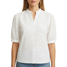 Load image into Gallery viewer, Women’s Classic White Button Blouse with Tailored Fit
